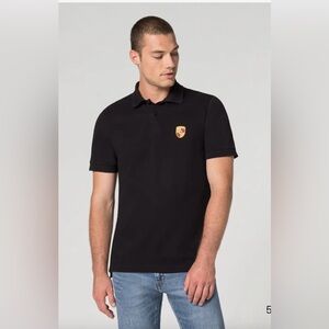 Porsche Design Black Polo Shirt Crest Essential medium